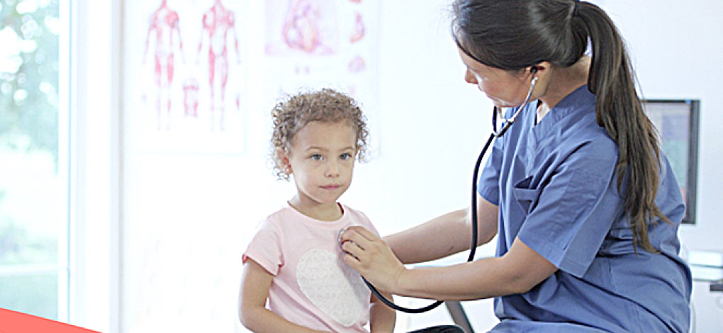 nurse consulting the health of a child